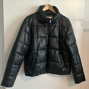 Sebby faux leather puffy jacket